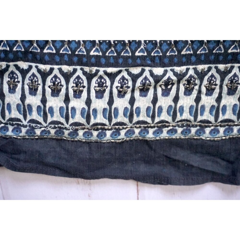 Beachlunchlounge Women Blue Printed Kurta Tunic Blouse – Size L - Picture 3 of 6
